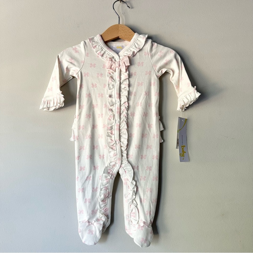 Bloomies Baby Bow Print Onesie
